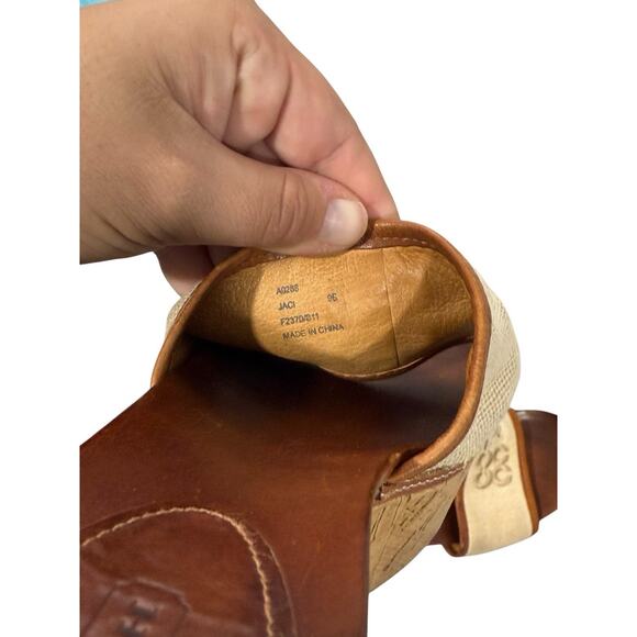 Coach Jaci Womens 9 B Cream Classic Designer Open Toe Slides Wedge Sandals - Picture 10 of 11